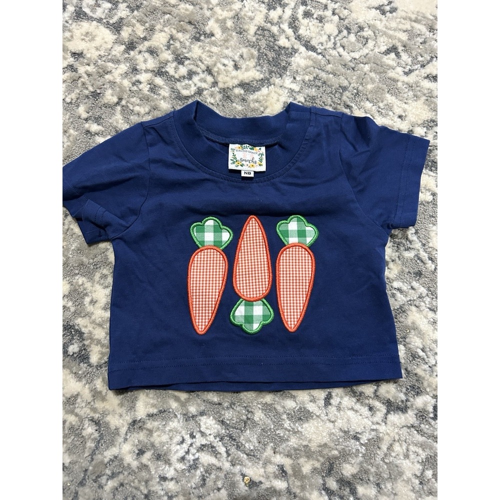 Baby Boy Saving Grace Smocks Newborn‎ Easter Appliqué Shirt Easter